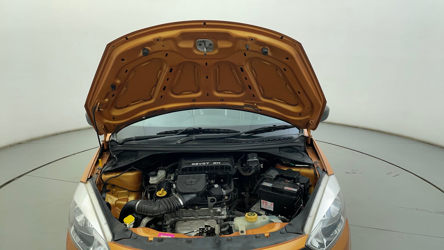 Used 2017 Tata Tiago Revotron XM Petrol Manual engine ENGINE & BONNET OPEN FRONT VIEW