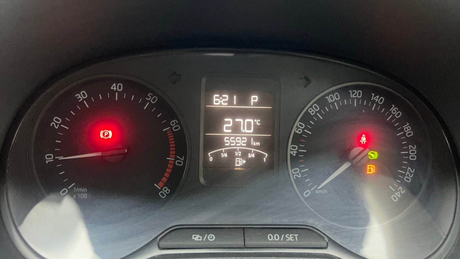 Used 2021 Skoda Rapid New Active 1.0 TSI AT Petrol Automatic interior CLUSTERMETER VIEW