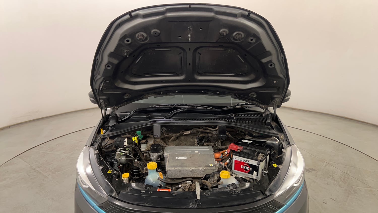 Used 2023 Tata Tiago EV XZ Plus Long Range Electric Automatic engine ENGINE & BONNET OPEN FRONT VIEW