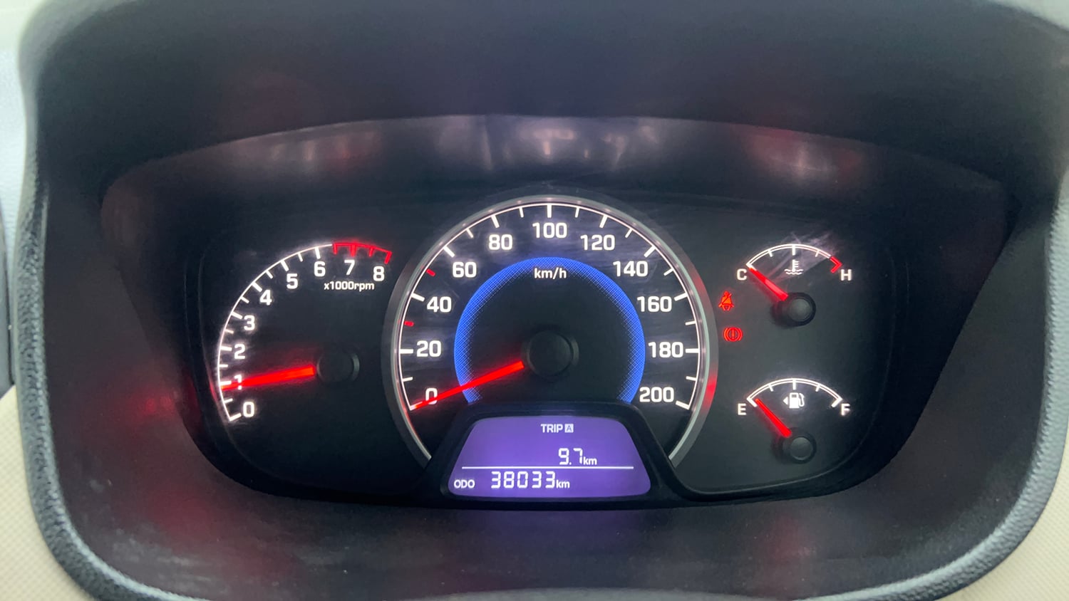 Used 2016 Hyundai Grand i10 Sportz 1.2 Kappa VTVT Petrol Manual interior CLUSTERMETER VIEW