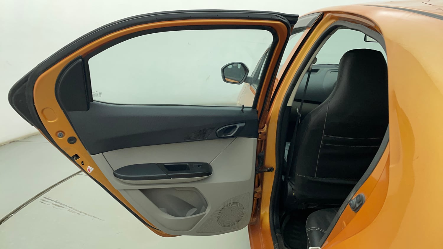 Used 2017 Tata Tiago Revotron XM Petrol Manual interior LEFT REAR DOOR OPEN VIEW