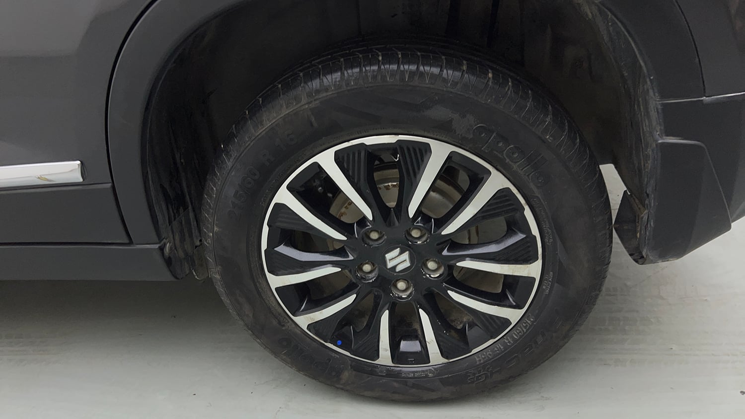 Used 2021 Maruti Suzuki Vitara Brezza ZXi Plus AT SHVS Petrol Automatic tyres LEFT REAR TYRE RIM VIEW