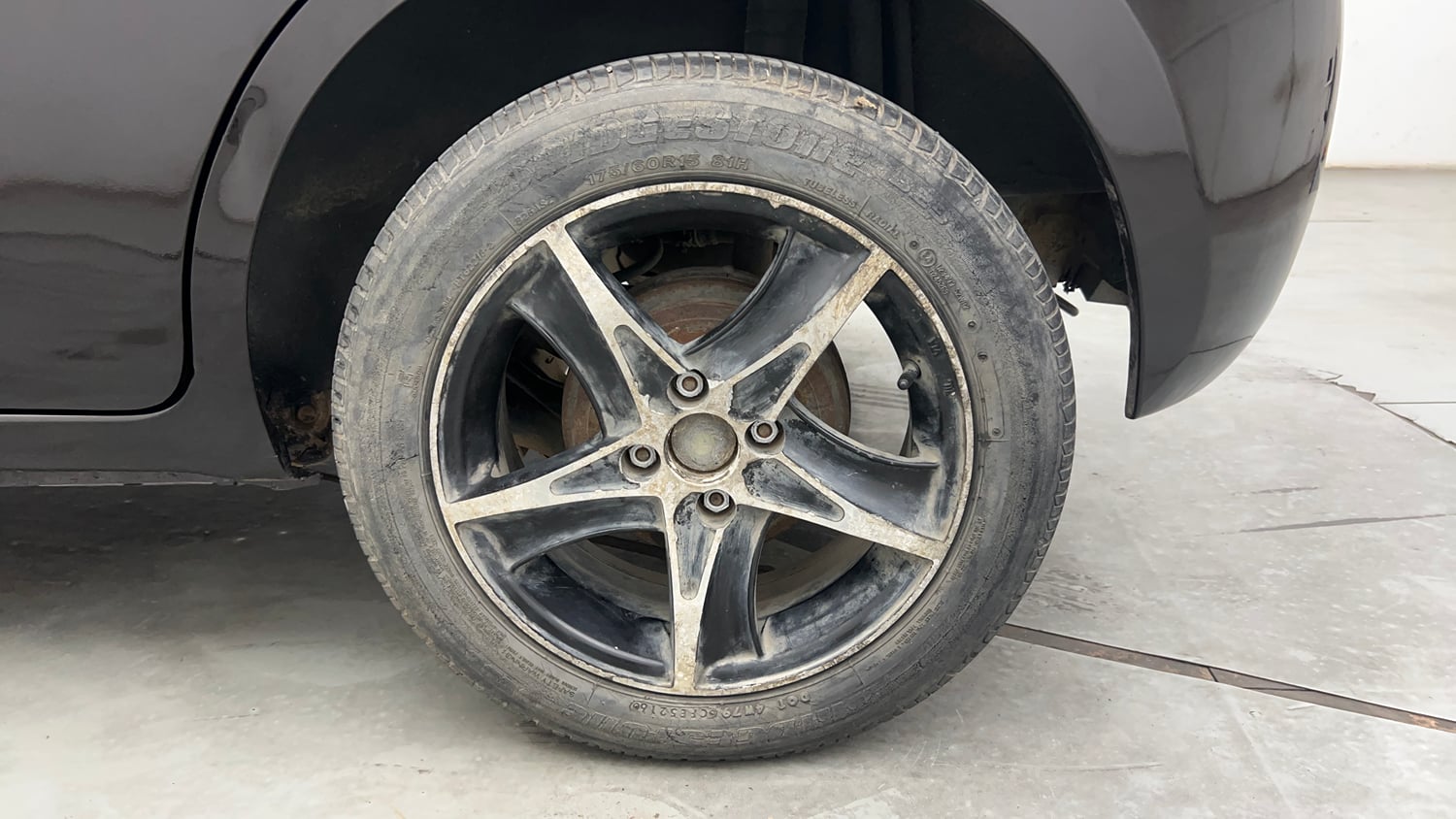 Used 2016 Nissan Micra XL CVT Petrol Automatic tyres LEFT REAR TYRE RIM VIEW