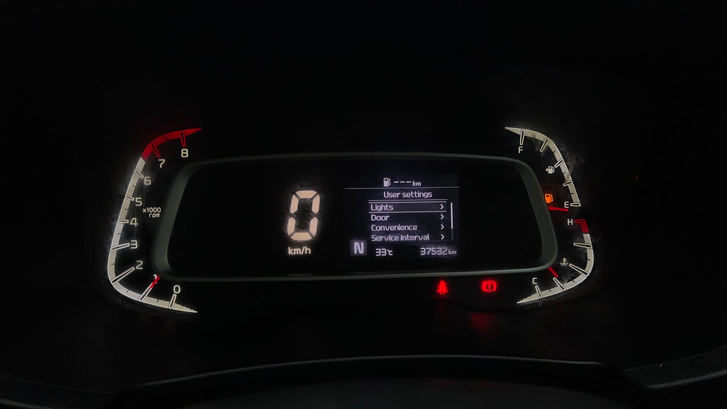 Used 2020 Kia Sonet HTX Plus 1.0 iMT Petrol Manual interior CLUSTERMETER VIEW