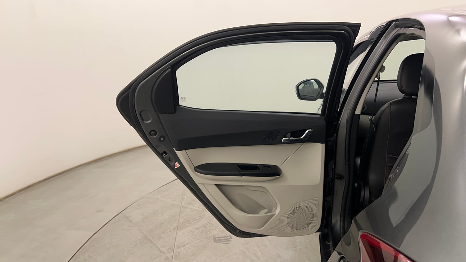 Used 2023 Tata Tiago EV XZ Plus Long Range Electric Automatic interior LEFT REAR DOOR OPEN VIEW