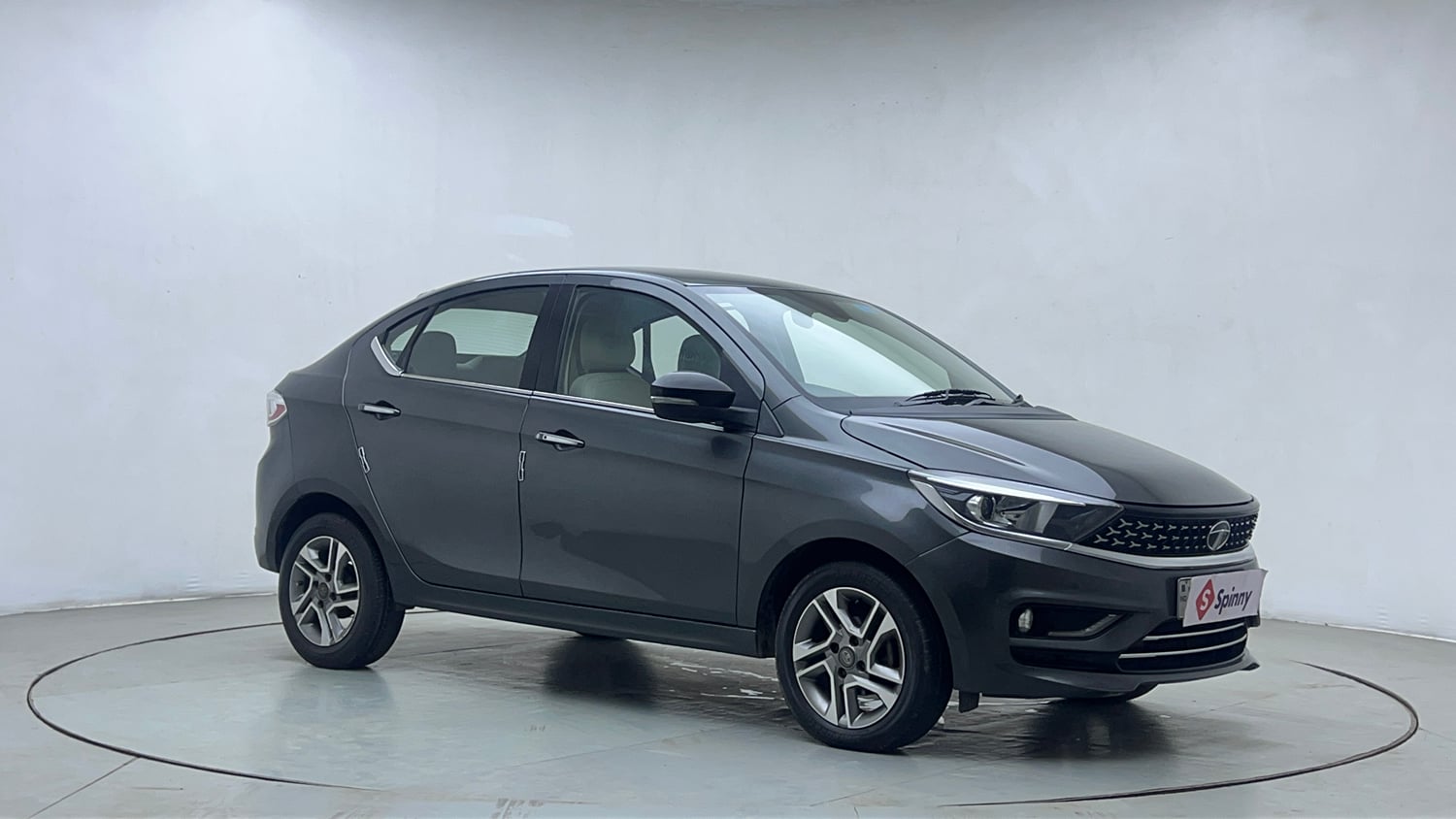 Used 2023 Tata Tigor XZA Plus Leatherette Pack Petrol Automatic exterior RIGHT FRONT CORNER VIEW