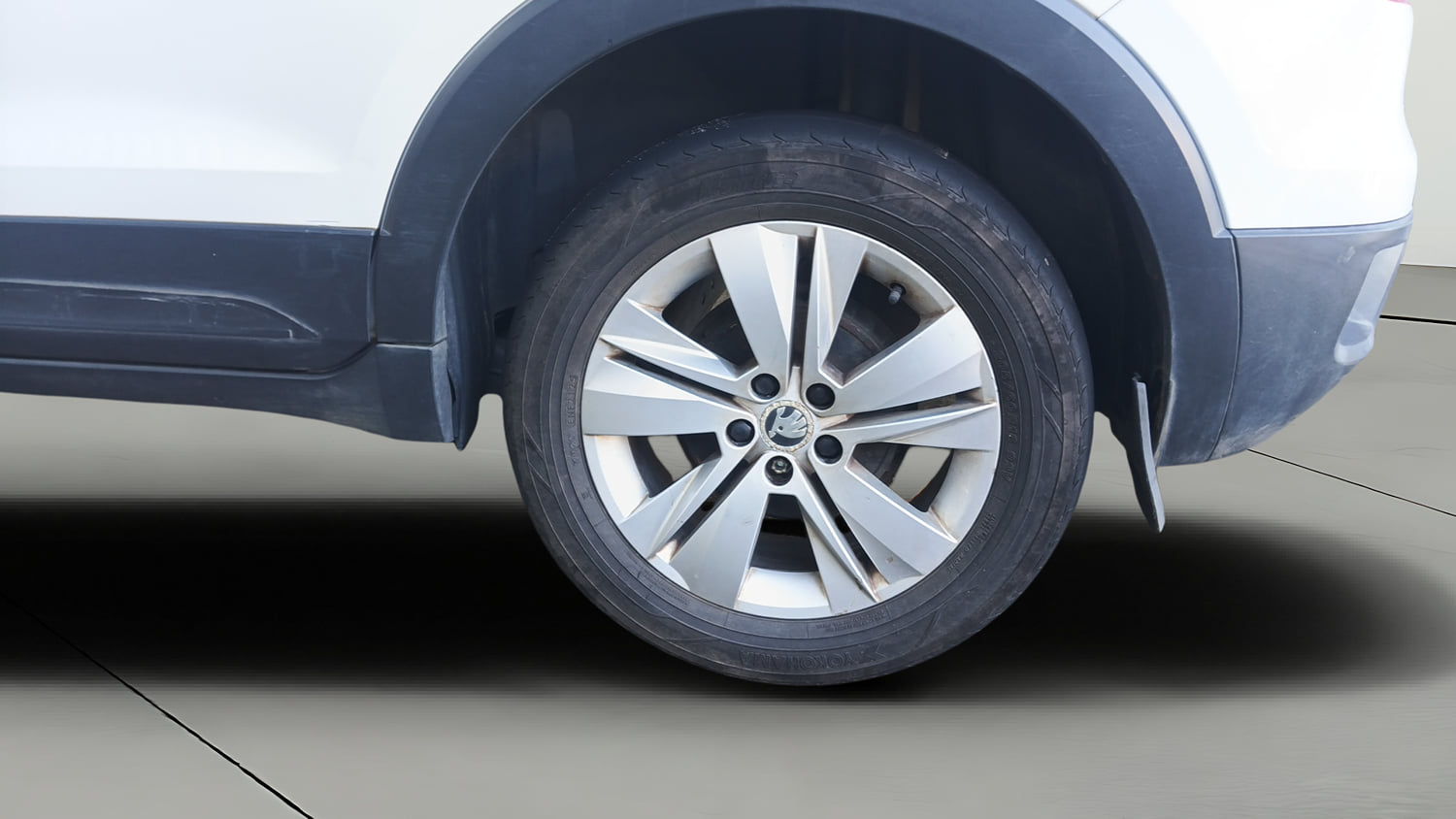 Used 2021 Skoda Kushaq Active 1.0 TSI MT Petrol Manual tyres LEFT REAR TYRE RIM VIEW