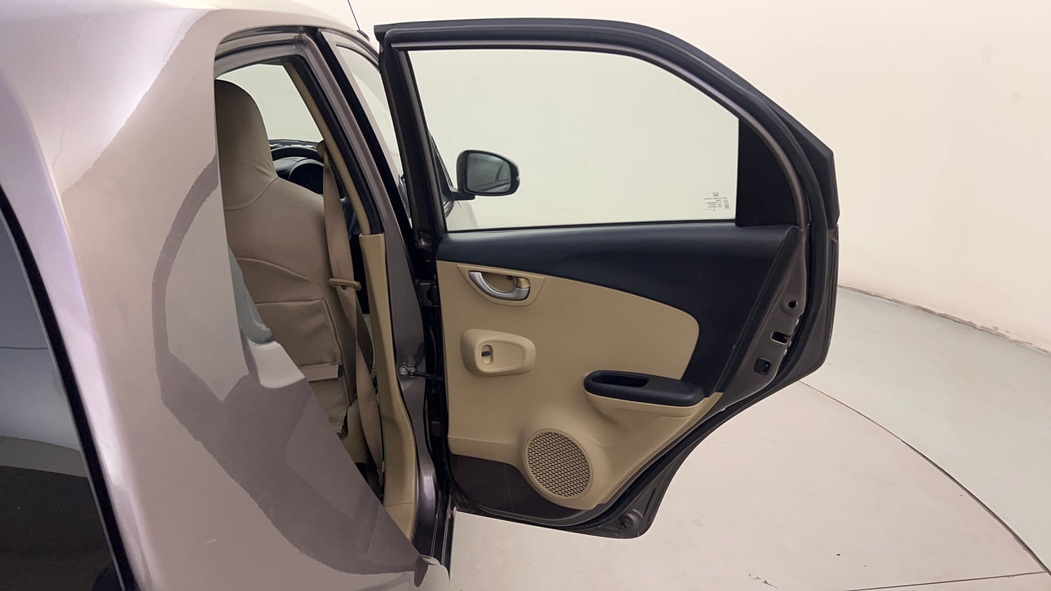Used 2015 Honda Brio VX AT Petrol Automatic interior RIGHT REAR DOOR OPEN VIEW