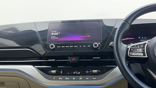 Used 2023 Kia Carens Luxury Plus 1.5 Diesel AT 7 STR Diesel Automatic interior MUSIC SYSTEM & AC CONTROL VIEW