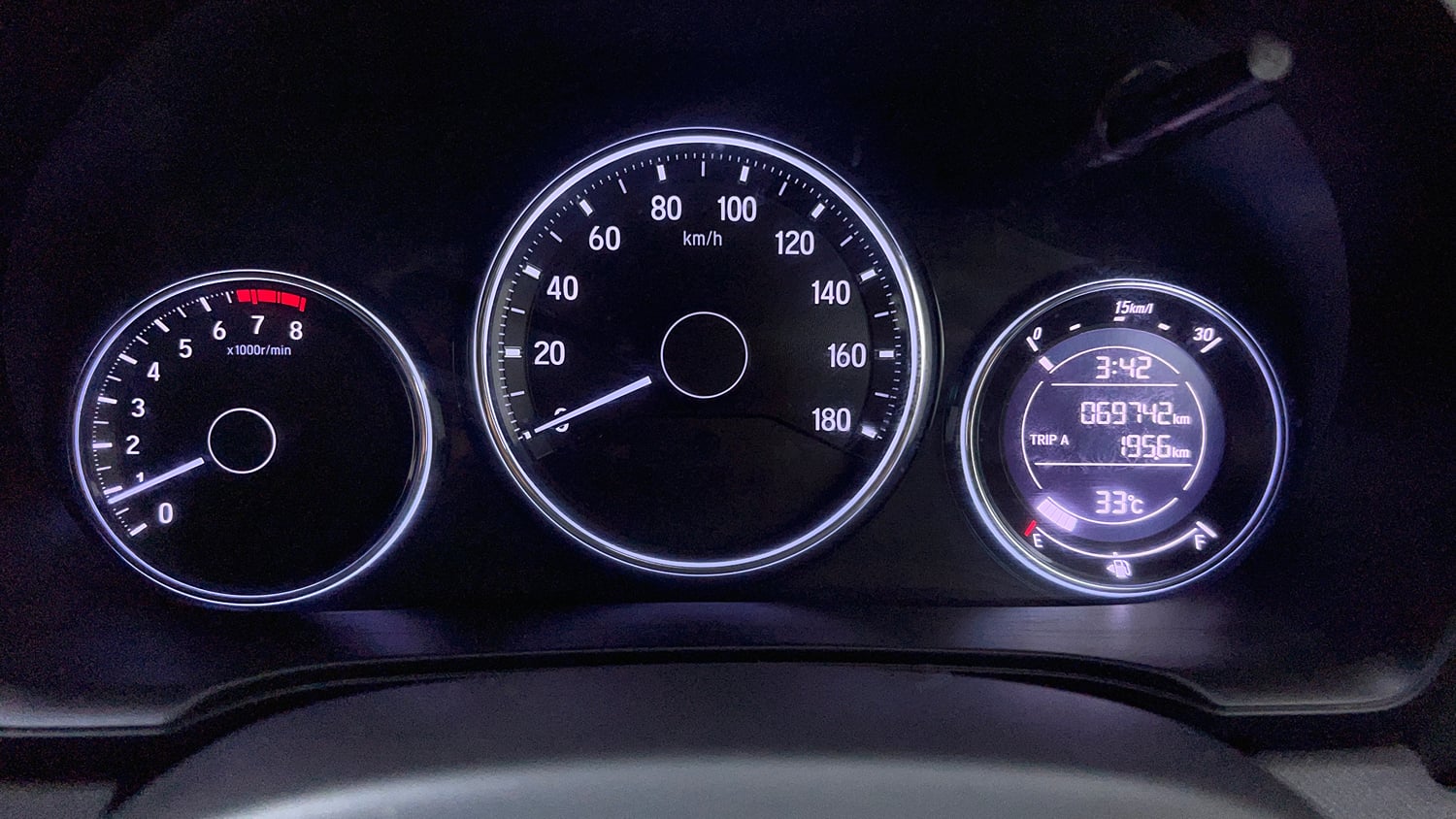 Used 2018 Honda BR-V V Petrol Petrol Manual interior CLUSTERMETER VIEW