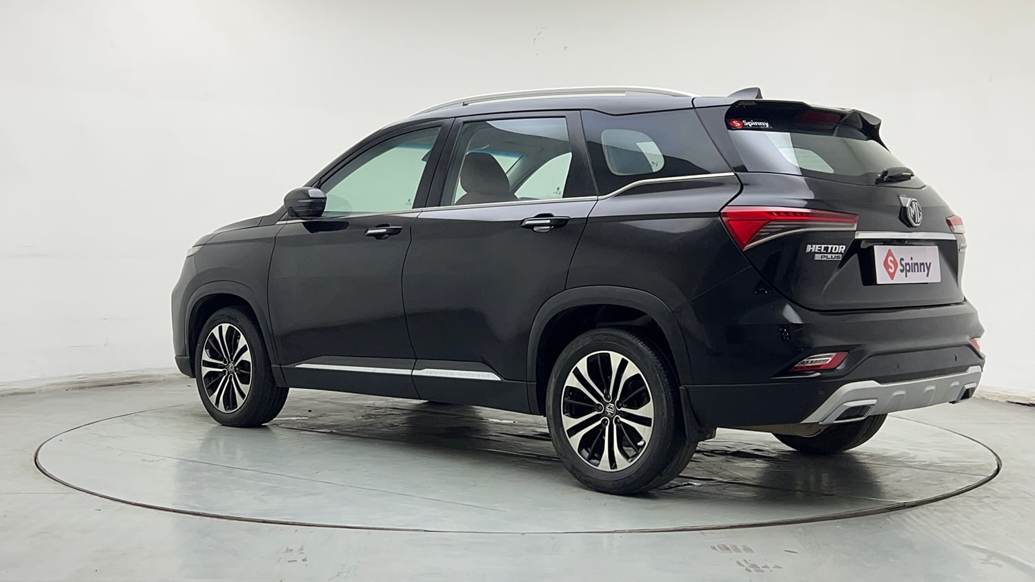 Used 2021 MG Motors Hector Plus Sharp 1.5 Petrol Turbo CVT 6-STR Petrol Automatic exterior LEFT REAR CORNER VIEW