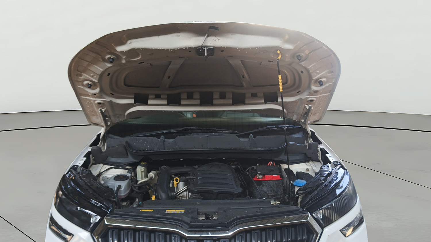 Used 2021 Skoda Kushaq Active 1.0 TSI MT Petrol Manual engine ENGINE & BONNET OPEN FRONT VIEW