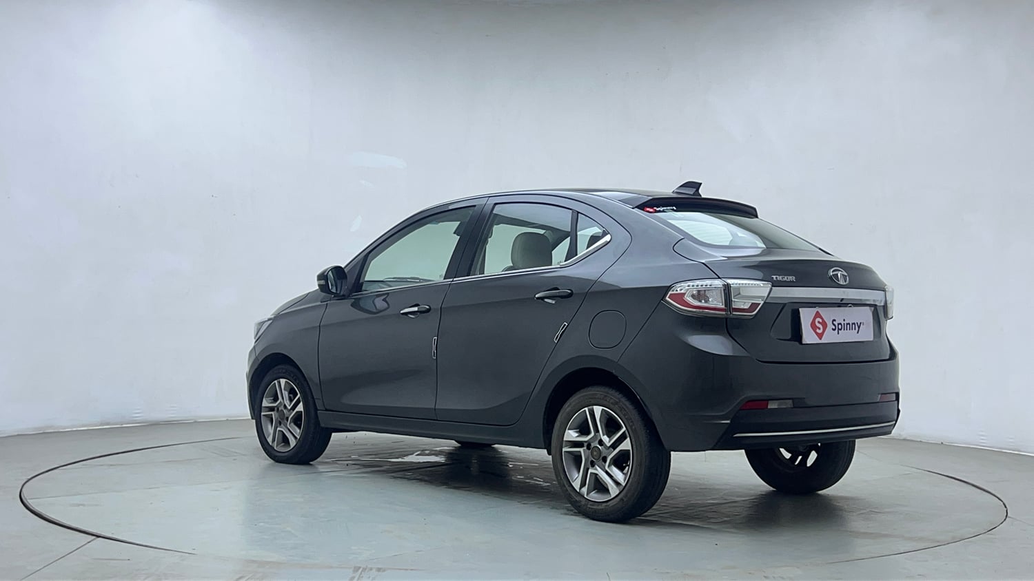 Used 2023 Tata Tigor XZA Plus Leatherette Pack Petrol Automatic exterior LEFT REAR CORNER VIEW
