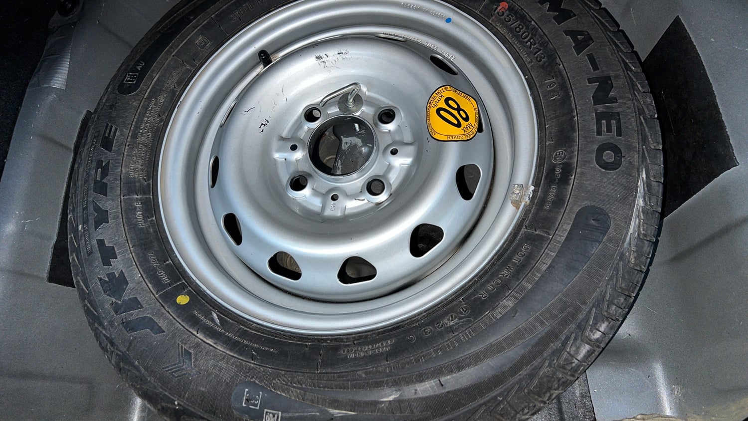 Used 2023 Tata Tiago XTA Petrol Automatic tyres SPARE TYRE VIEW