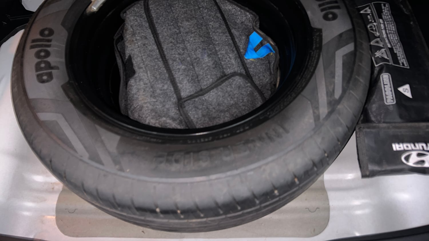 Used 2022 Hyundai Creta SX (O) 1.5 Petrol IVT Knight Petrol Automatic tyres SPARE TYRE VIEW