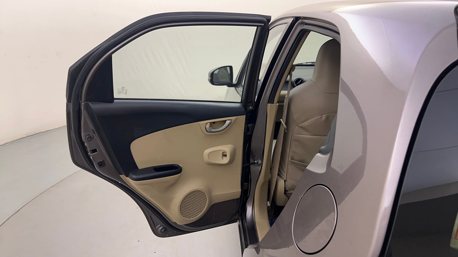 Used 2015 Honda Brio VX AT Petrol Automatic interior LEFT REAR DOOR OPEN VIEW