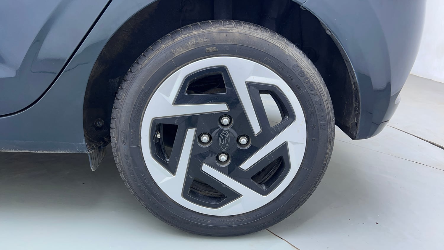 Used 2024 Hyundai Grand i10 Nios Sportz 1.2 Kappa VTVT Petrol Manual tyres LEFT REAR TYRE RIM VIEW