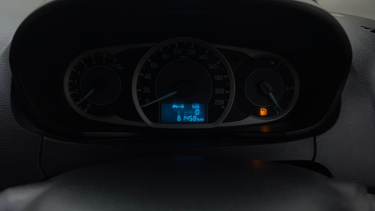 Used 2016 Ford Figo Trend 1.2 Ti-VCT Petrol Manual interior CLUSTERMETER VIEW