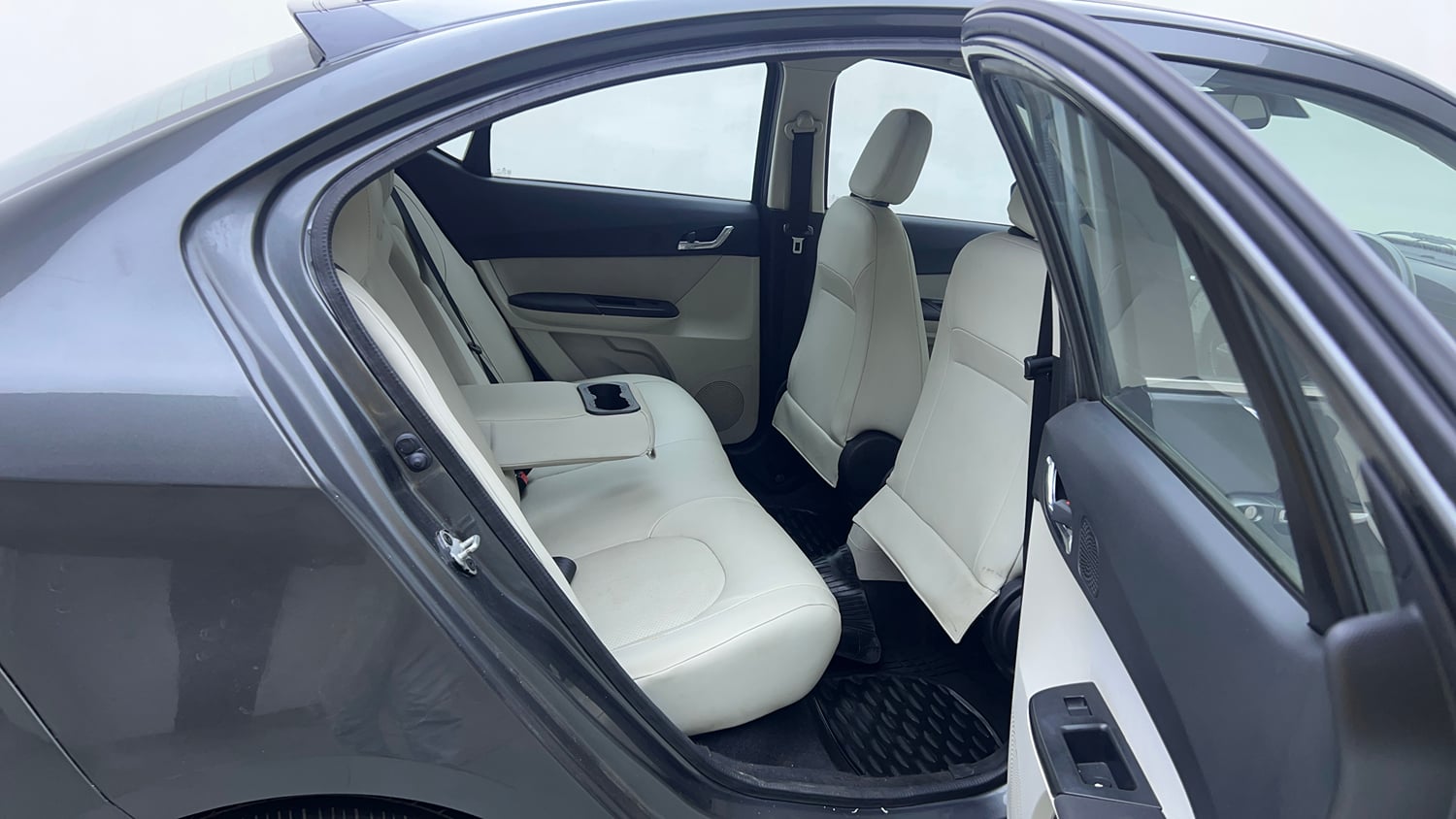 Used 2023 Tata Tigor XZA Plus Leatherette Pack Petrol Automatic interior RIGHT SIDE REAR DOOR CABIN VIEW