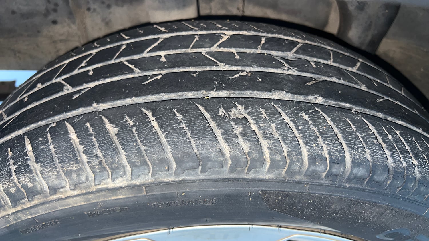 Used 2022 Renault Kiger RXT MT Petrol Manual tyres RIGHT REAR TYRE TREAD VIEW