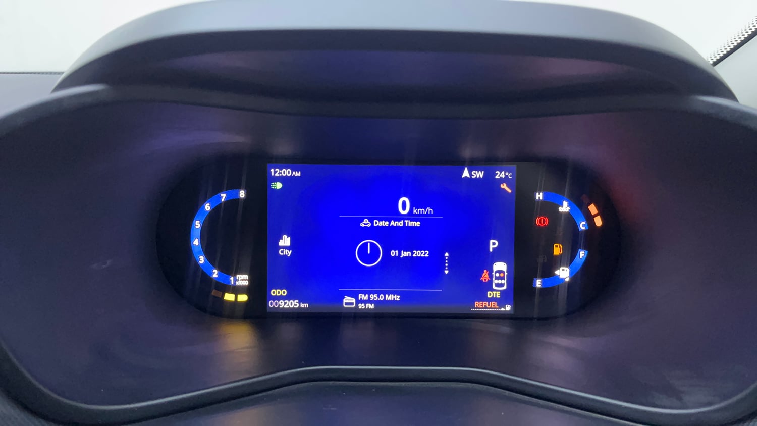Used 2025 Tata Nexon Creative Plus 1.2 Revotron Petrol 7DCA DT Petrol Automatic interior CLUSTERMETER VIEW