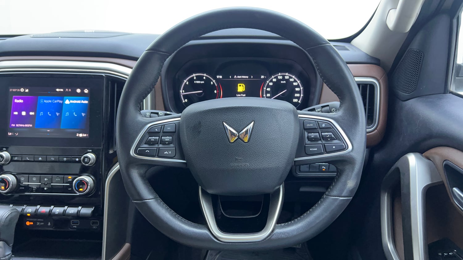 Used 2023 Mahindra Scorpio N Z8 L Petrol AT 6 STR Petrol Automatic interior STEERING VIEW