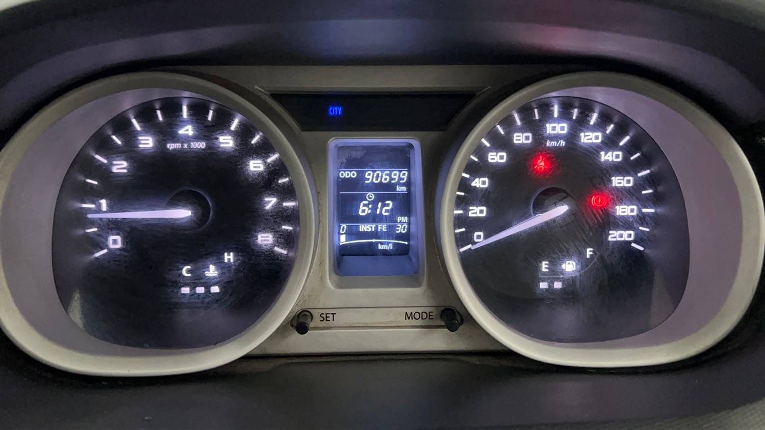 Used 2017 Tata Tigor Revotron XZ Petrol Manual interior CLUSTERMETER VIEW