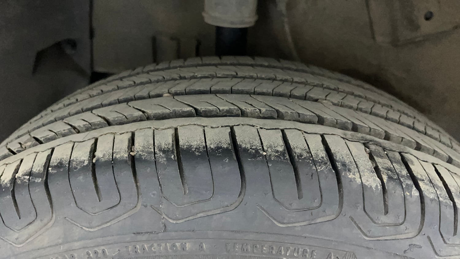Used 2025 Tata Nexon Creative Plus 1.2 Revotron Petrol 7DCA DT Petrol Automatic tyres RIGHT REAR TYRE TREAD VIEW