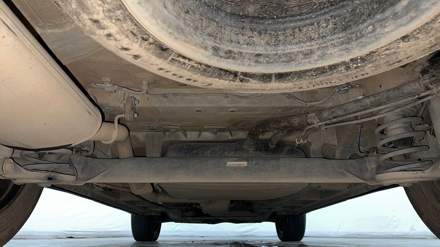Used 2021 MG Motors Hector Plus Sharp 1.5 Petrol Turbo CVT 6-STR Petrol Automatic extra REAR UNDERBODY VIEW (TAKEN FROM REAR)