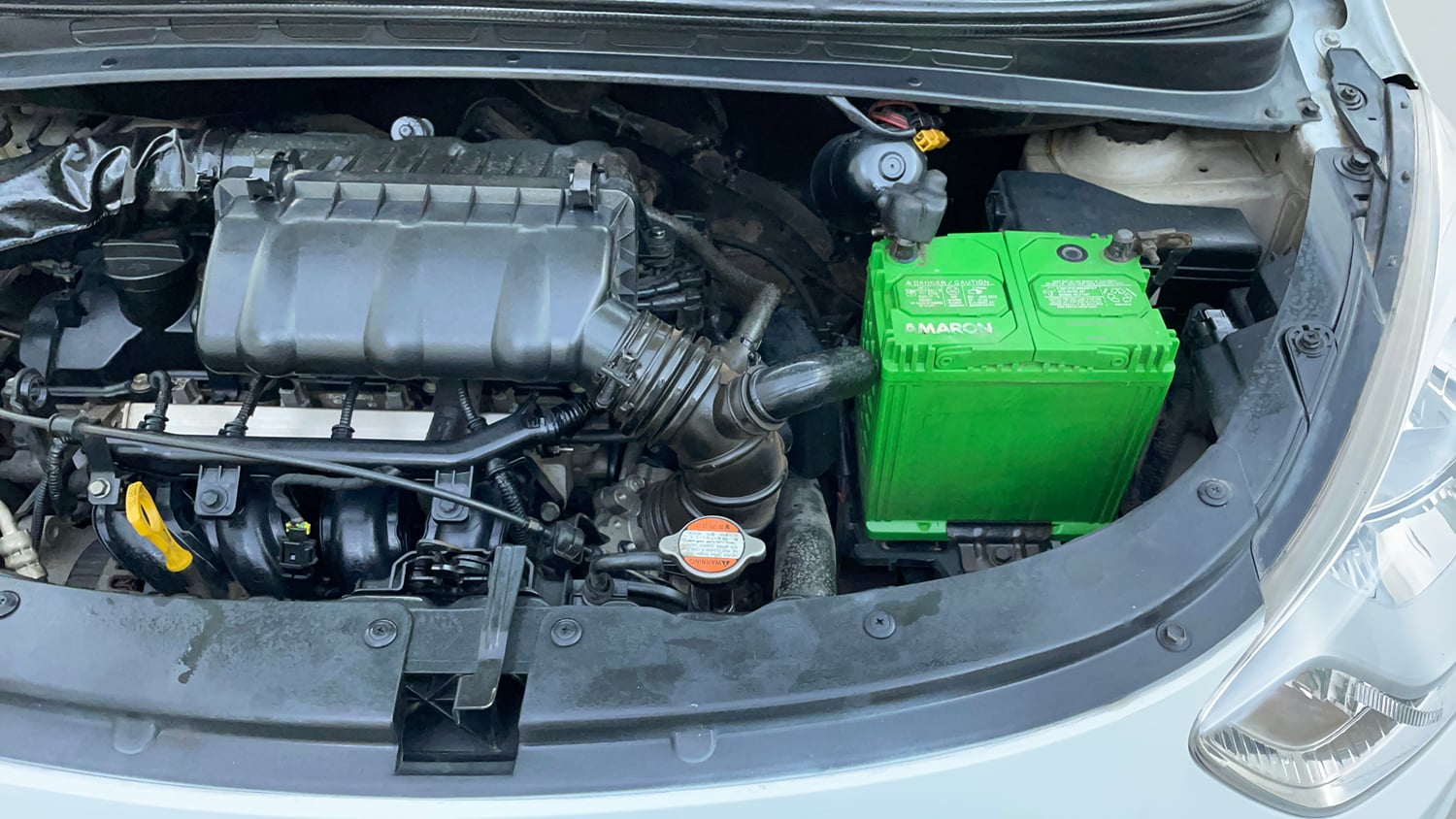 Used 2012 Hyundai i10 Sportz 1.2 Kappa2 Petrol Manual engine ENGINE LEFT SIDE VIEW
