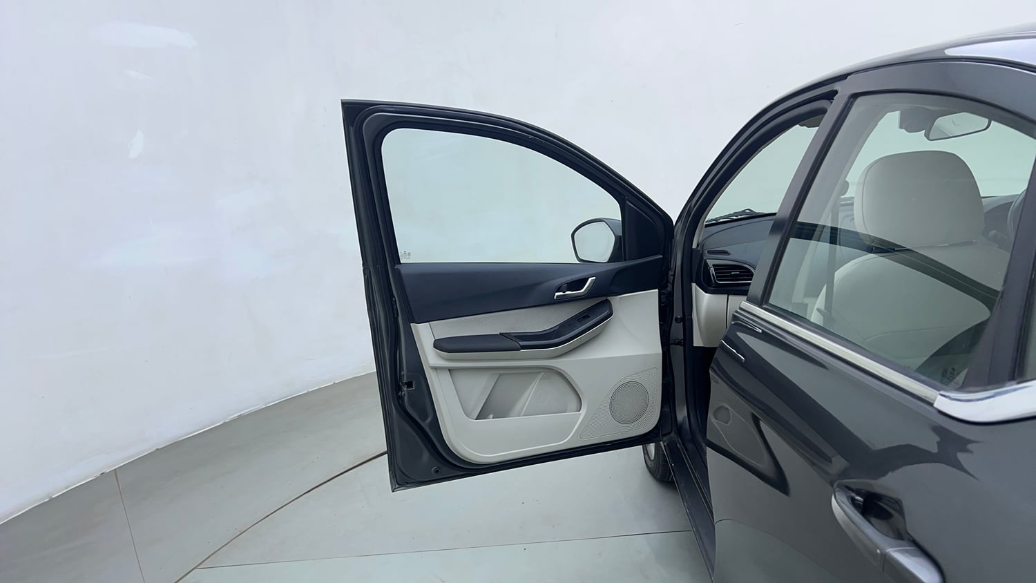 Used 2023 Tata Tigor XZA Plus Leatherette Pack Petrol Automatic interior LEFT FRONT DOOR OPEN VIEW