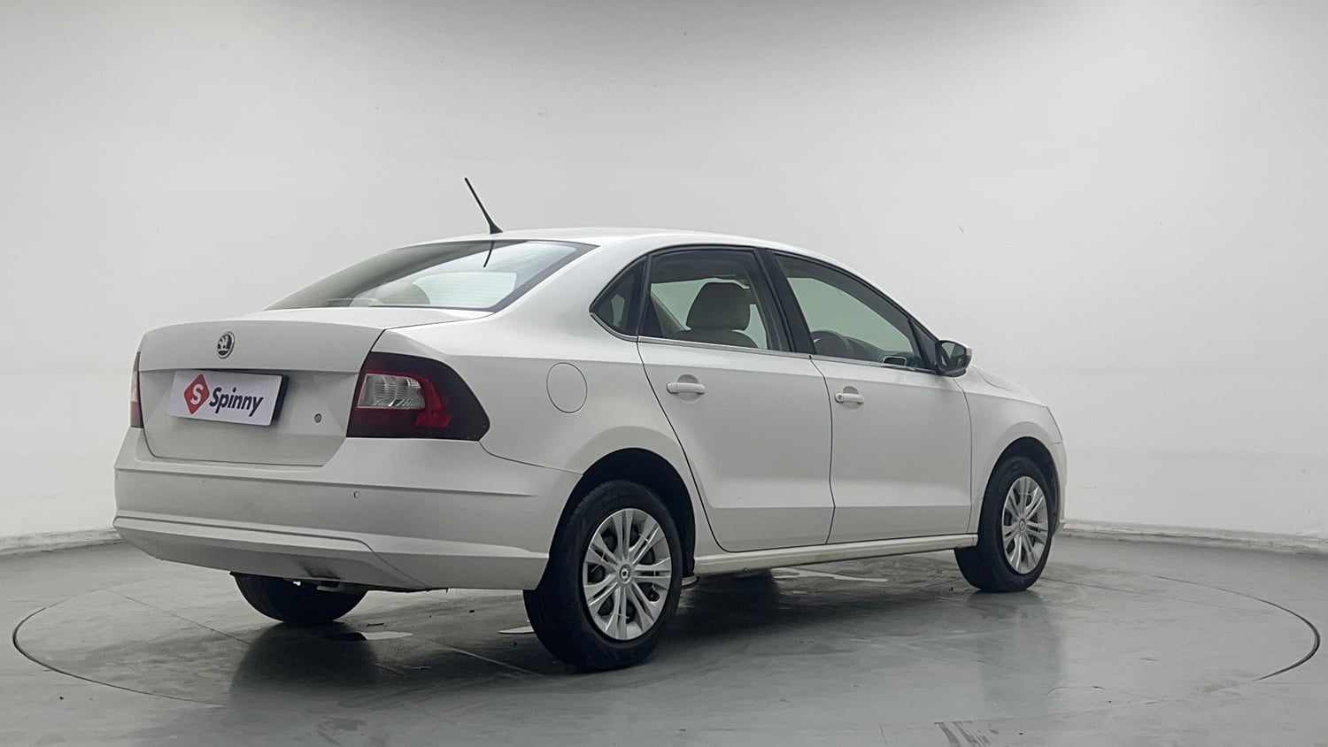 Used 2021 Skoda Rapid New Active 1.0 TSI AT Petrol Automatic exterior RIGHT REAR CORNER VIEW