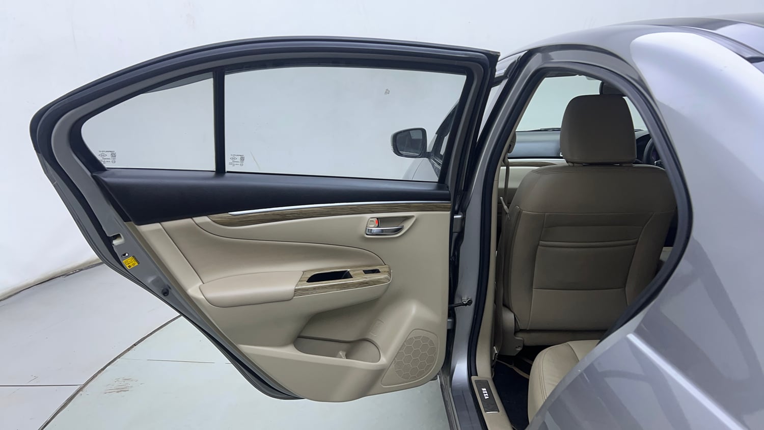 Used 2021 Maruti Suzuki Ciaz Alpha 1.5 Petrol Manual interior LEFT REAR DOOR OPEN VIEW