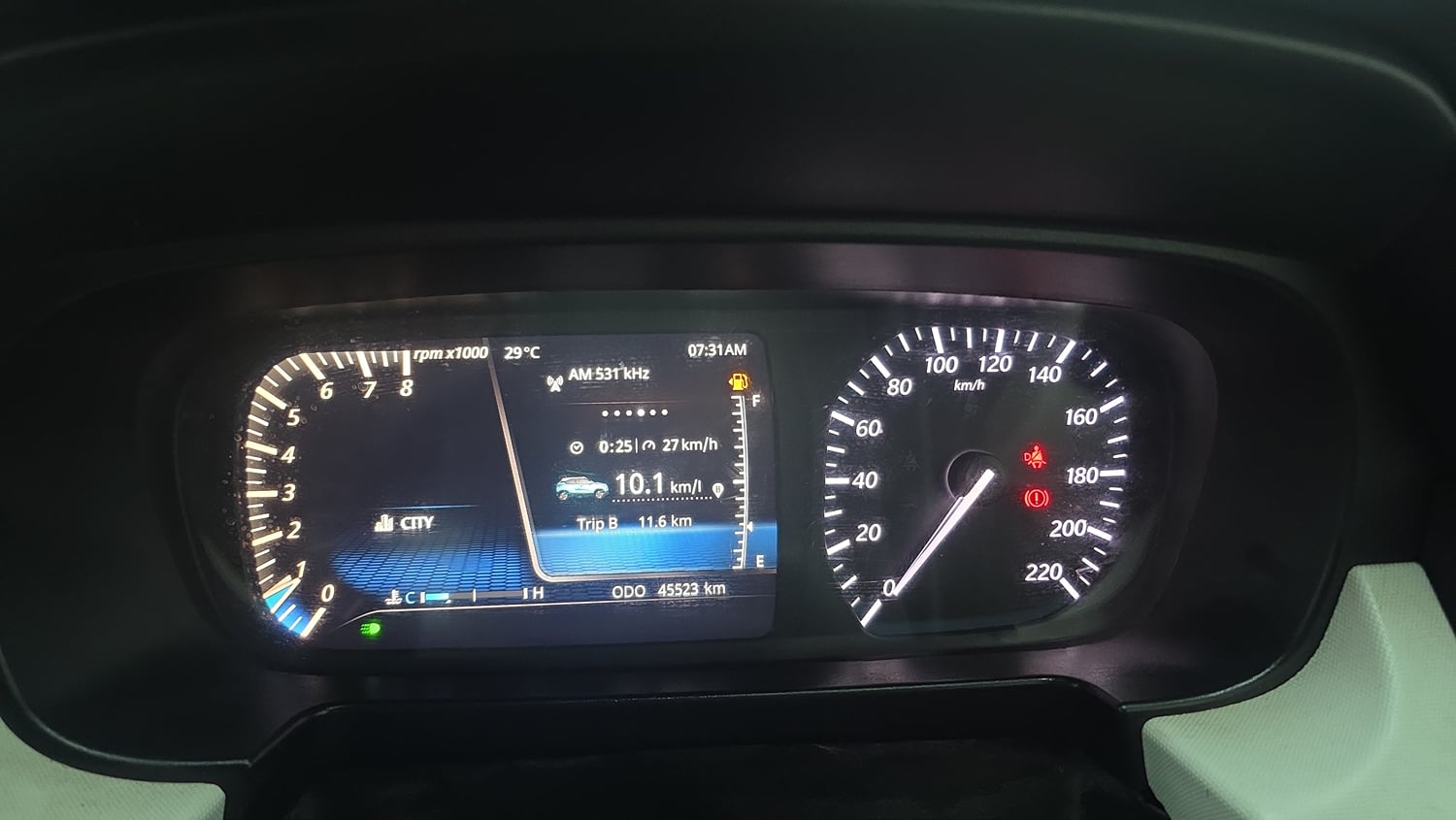 Used 2022 Tata Punch Creative Dual Tone Petrol Manual interior CLUSTERMETER VIEW