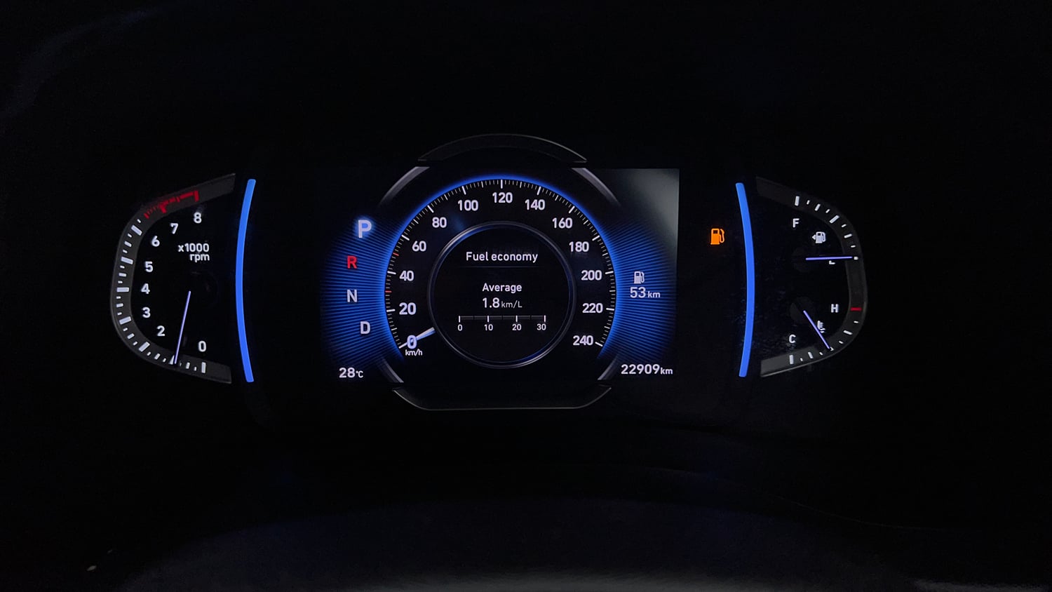 Used 2022 Hyundai Creta SX (O) 1.5 Petrol IVT Knight Petrol Automatic interior CLUSTERMETER VIEW