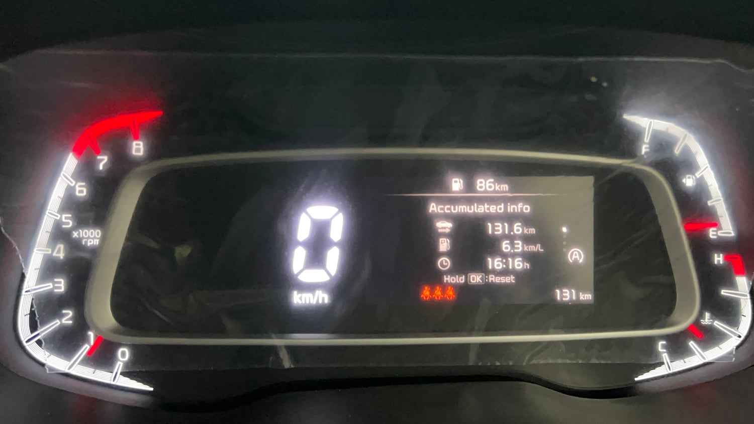 Used 2026 Kia Sonet HTK Plus 1.2 Petrol MT Petrol Manual interior CLUSTERMETER VIEW
