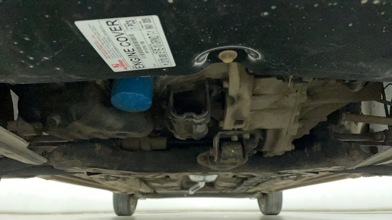 Used 2014 Hyundai Xcent S 1.2 (O) Petrol Manual extra FRONT LEFT UNDERBODY VIEW