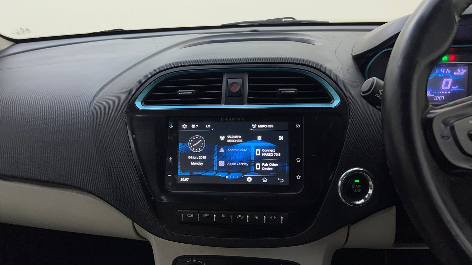 Used 2023 Tata Tiago EV XZ Plus Tech LUX Long Range Electric Automatic top_features Touch screen infotainment system