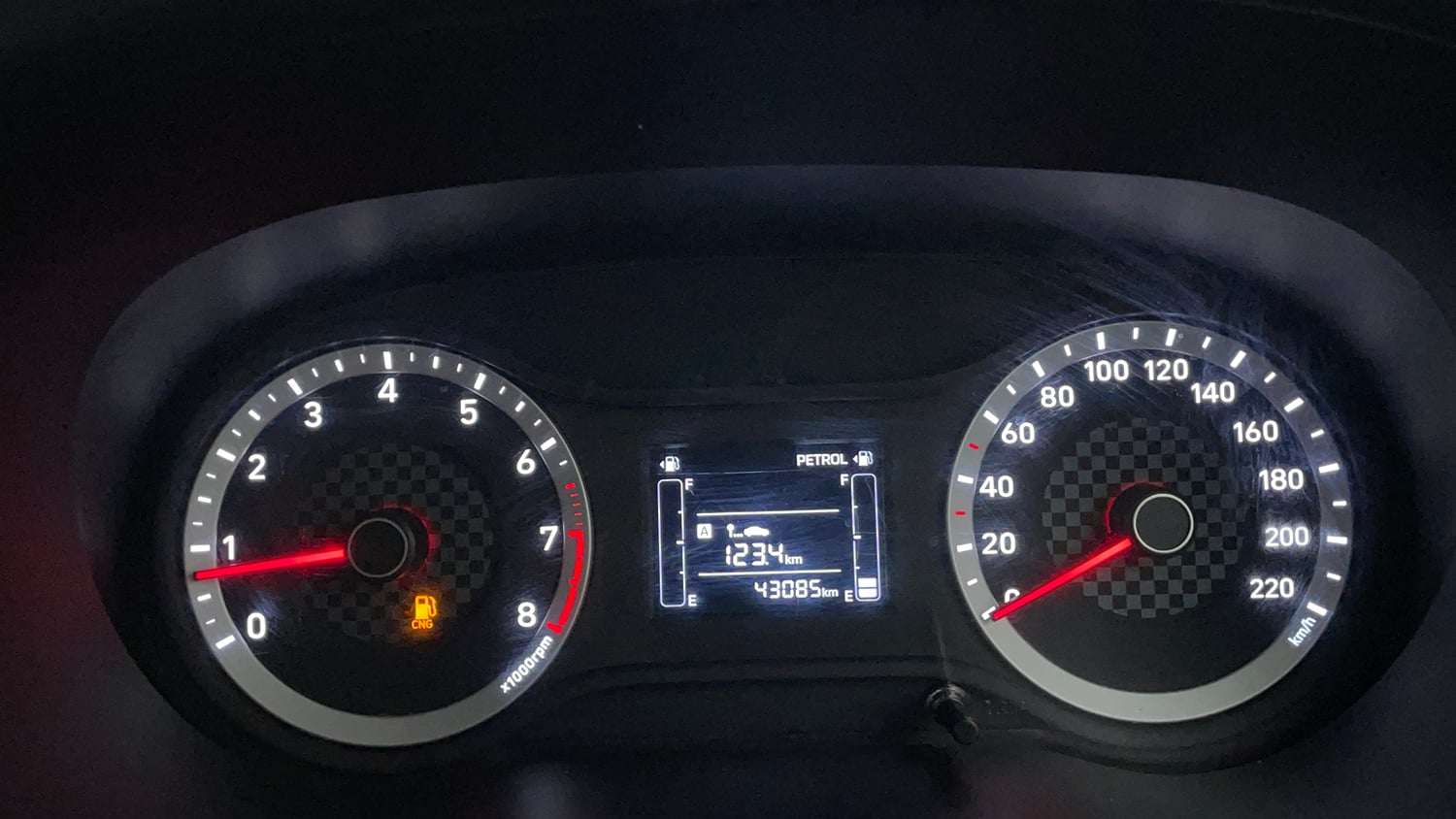Used 2022 Hyundai Aura S 1.2 CNG Cng Manual interior CLUSTERMETER VIEW