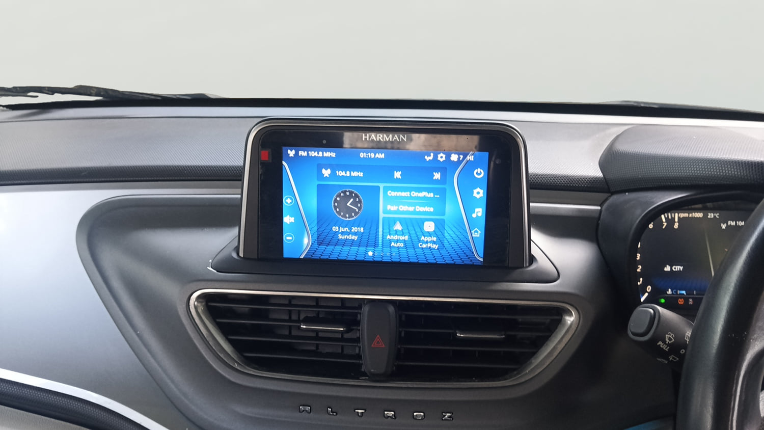 Used 2022 Tata Altroz XZ Plus i-Turbo Petrol Petrol Manual interior MUSIC SYSTEM & AC CONTROL VIEW