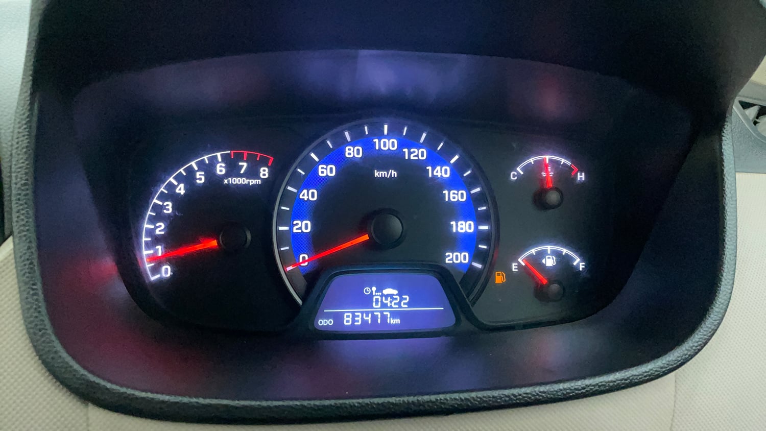 Used 2014 Hyundai Xcent S 1.2 (O) Petrol Manual interior CLUSTERMETER VIEW