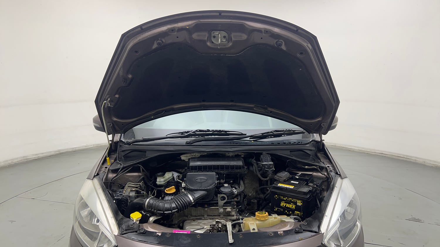 Used 2017 Tata Tiago Revotron XZ Petrol Manual engine ENGINE & BONNET OPEN FRONT VIEW