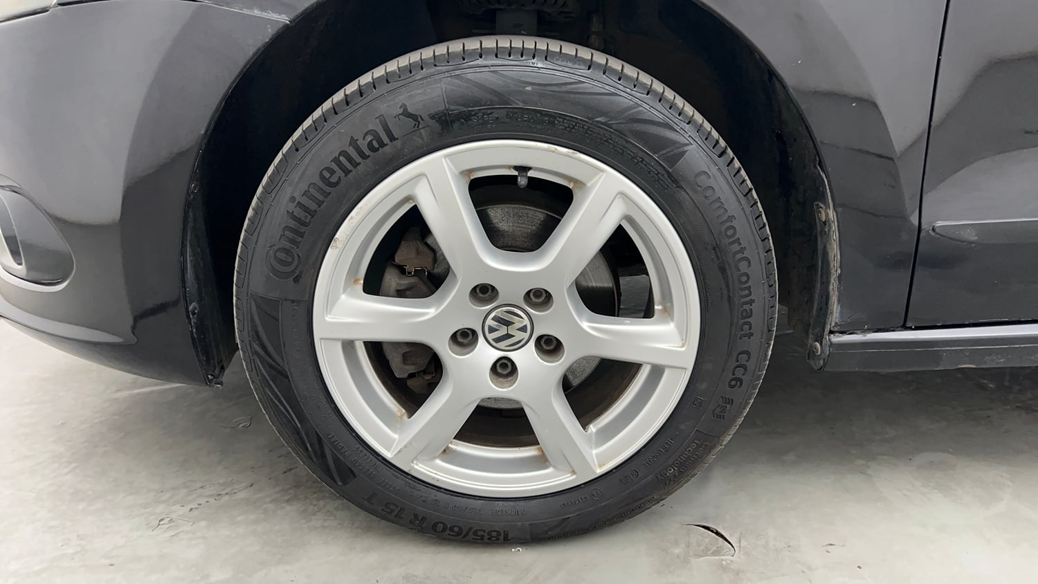 Used 2014 Volkswagen Vento Highline Diesel Diesel Manual tyres LEFT FRONT TYRE RIM VIEW