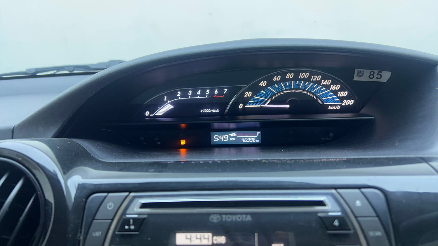 Used 2018 Toyota Etios Liva V Petrol Manual interior CLUSTERMETER VIEW