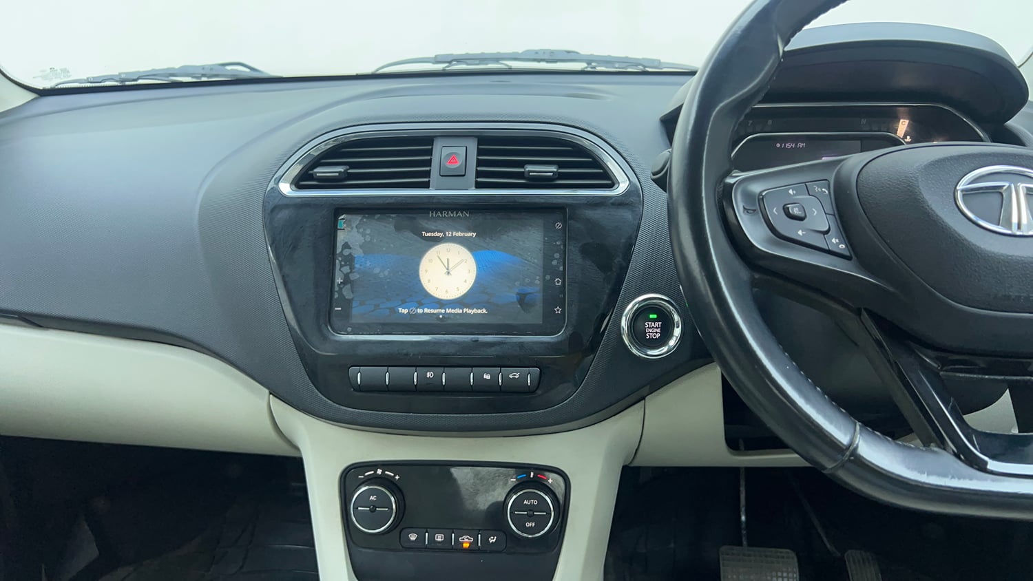 Used 2023 Tata Tigor XZA Plus Leatherette Pack Petrol Automatic top_features Touch screen infotainment system