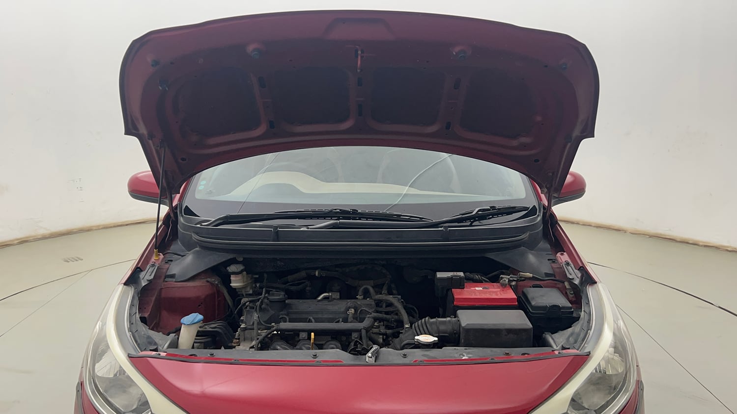 Used 2015 Hyundai Elite i20 Magna 1.2 Petrol Manual engine ENGINE & BONNET OPEN FRONT VIEW