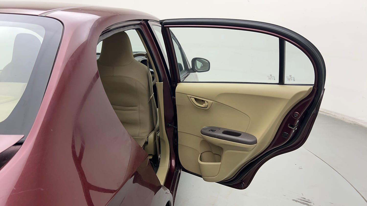 Used 2013 Honda Amaze 1.2 S i-VTEC Petrol Manual interior RIGHT REAR DOOR OPEN VIEW