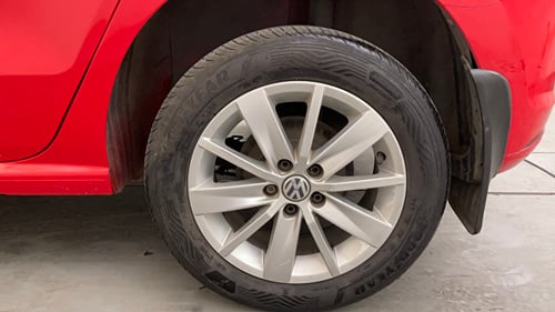 Used 2016 Volkswagen Polo Highline1.2L (P) Petrol Manual tyres LEFT REAR TYRE RIM VIEW