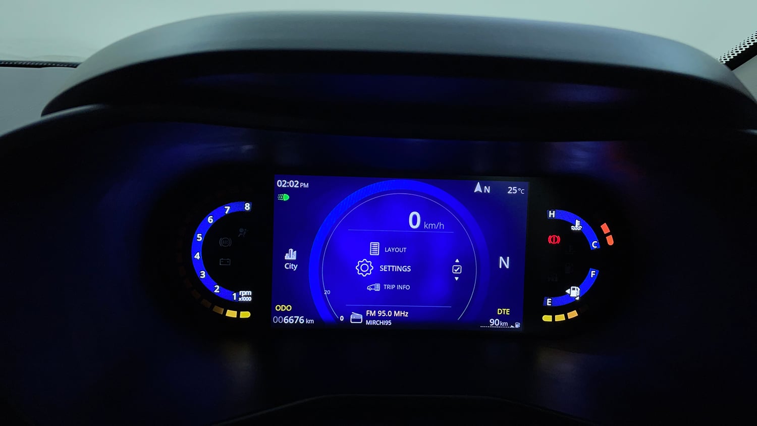 Used 2024 Tata Nexon Creative Plus 1.2 Revotron Petrol 6AMT Petrol Automatic interior CLUSTERMETER VIEW