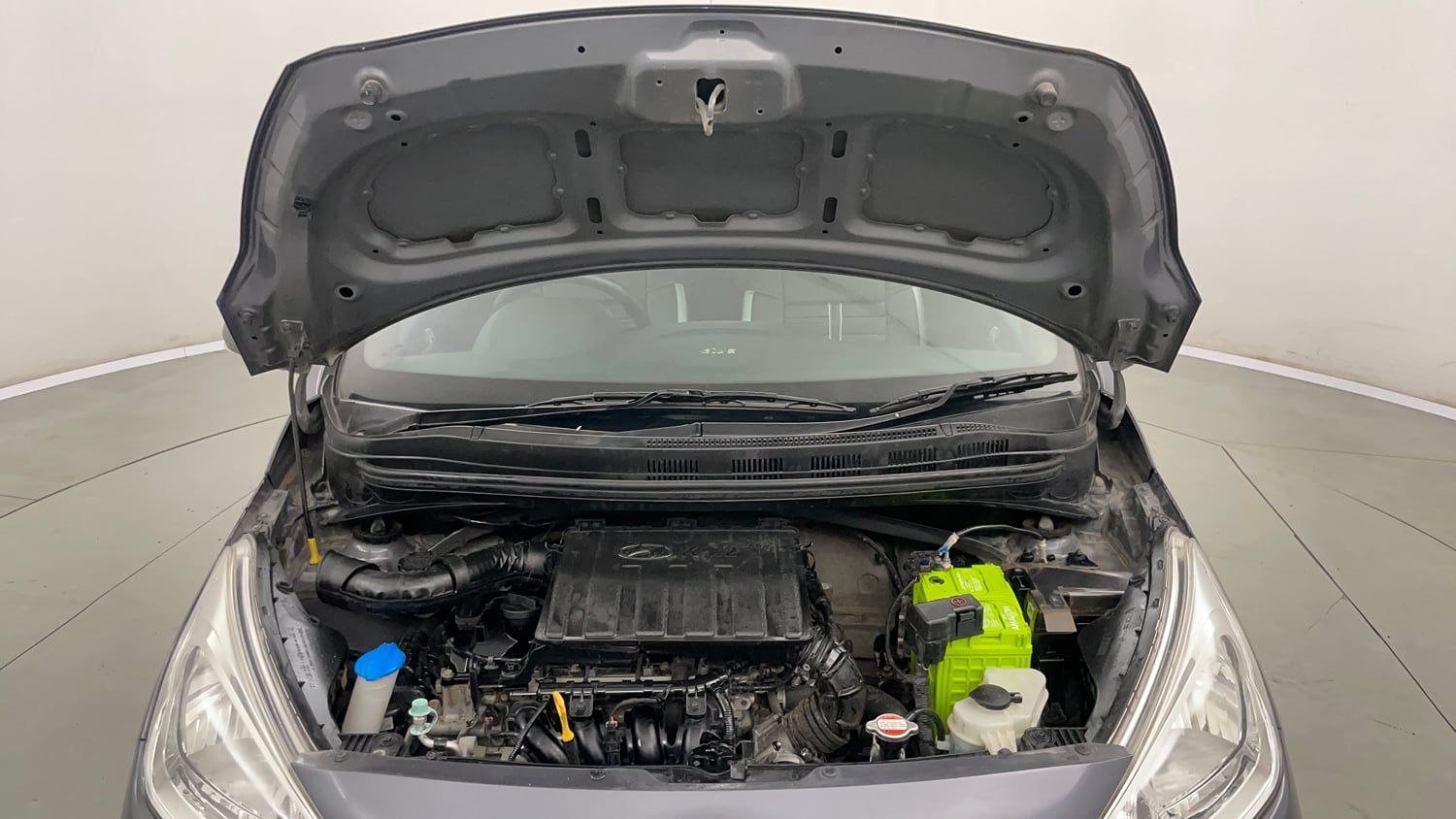 Used 2017 Hyundai Grand i10 Sportz (O) 1.2 Kappa VTVT Petrol Manual engine ENGINE & BONNET OPEN FRONT VIEW